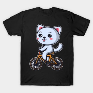 Cat Riding Bicycle Cat design gifts for women graphic T-Shirt